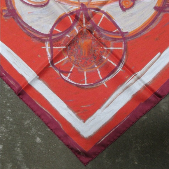 Hermes New Springs Scarf with signature orange box NWOT - Picture 3 of 3